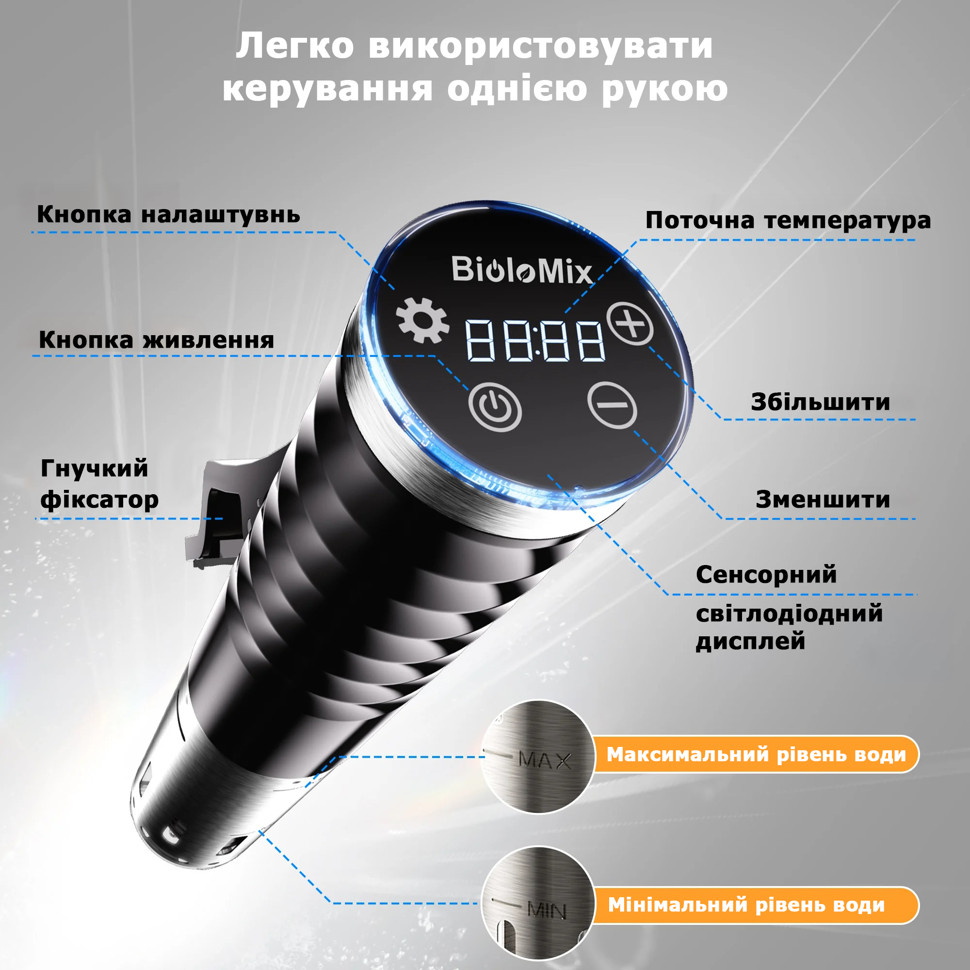 Су-від BioloMix SV-9002 занурювальний циркулятор з високою точністю нагріву